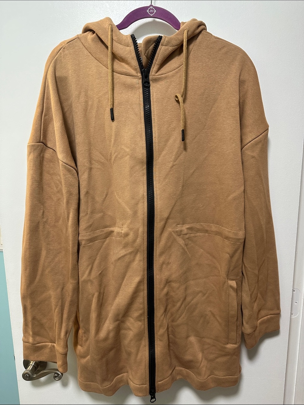Zyia Active Camel long hoodie sweatshirt size XL